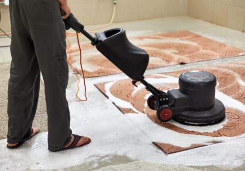 carpet chemical cleaning with professionally disk machine early spring cleaning regular clean up scaled
